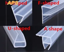 Sello de goma para ducha, de 1m Mampara de vidrio, 6, 8, 10 y 12mm, sellado de silicona para puerta corredera, puerta de ducha, ventana, Granero y baño