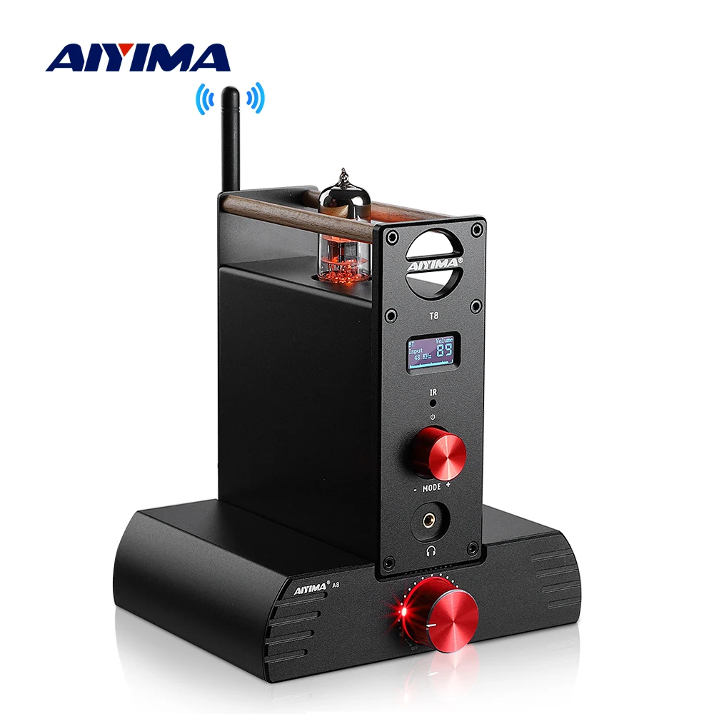 Усилитель мощности AIYIMA A8 MA12070 стерео усилитель звука 80Wx2 T8 6N3 трубчатый