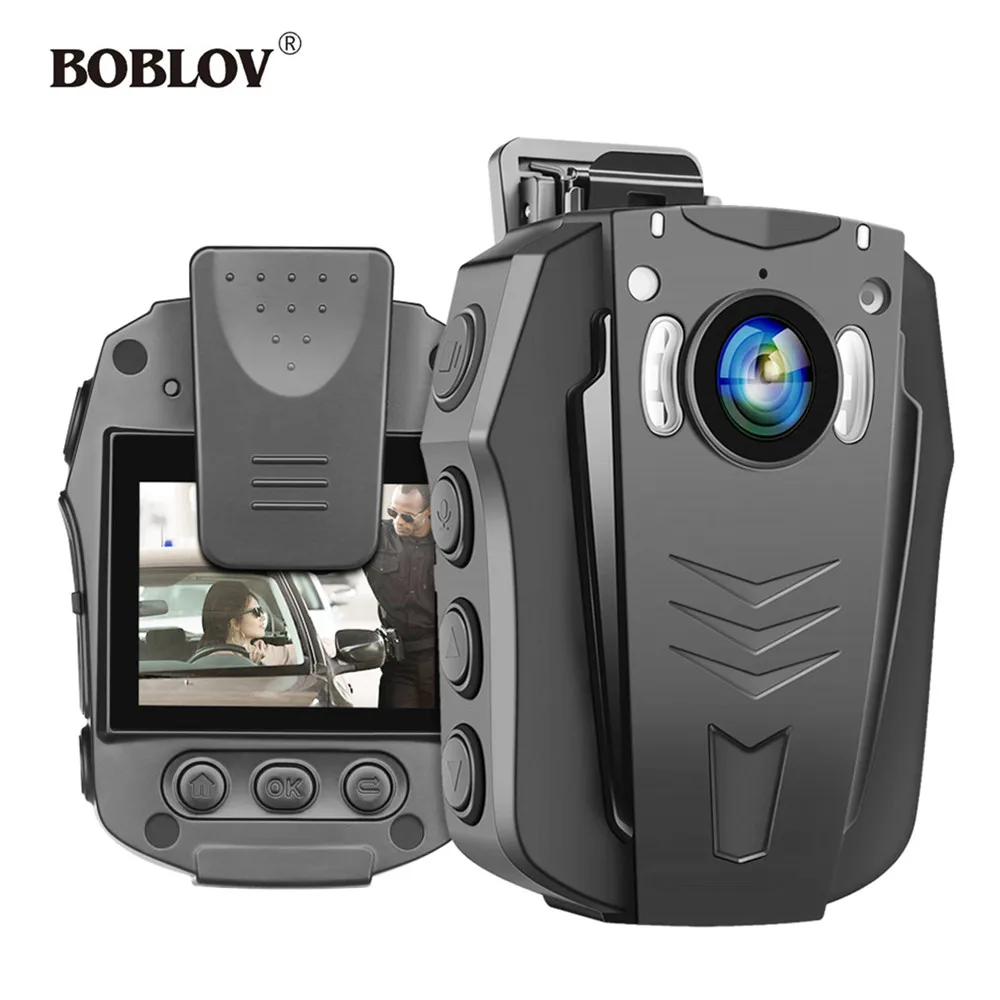 BOBLOV WiFi Body Camera 1296P Wearable Body Cameras Night Vision Camera Built-in Memory Body camera