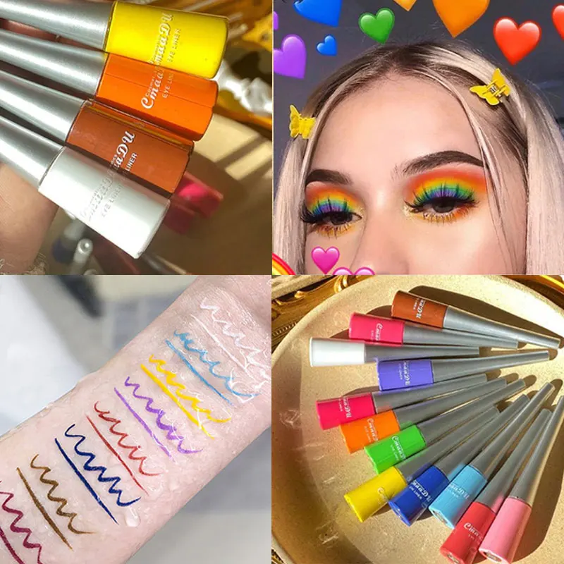 

17 Colour Waterproof Matte Eye Cosmetics Shadow Liquid Eyeliner Long Lasting Sexy Charming Quick Dry Eye Liner Pen TSLM2