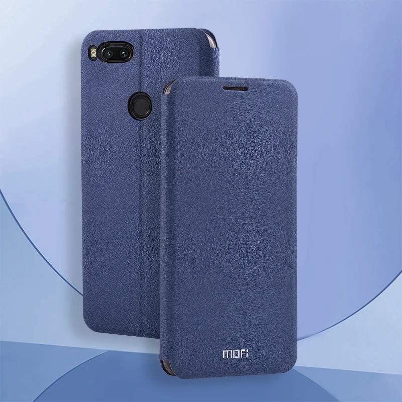 Тонкие чехлы-книжки Mofi для Xiaomi A1 A2 чехол Mi 5X 6X из ПУ кожи + ТПУ силиконовый телефона