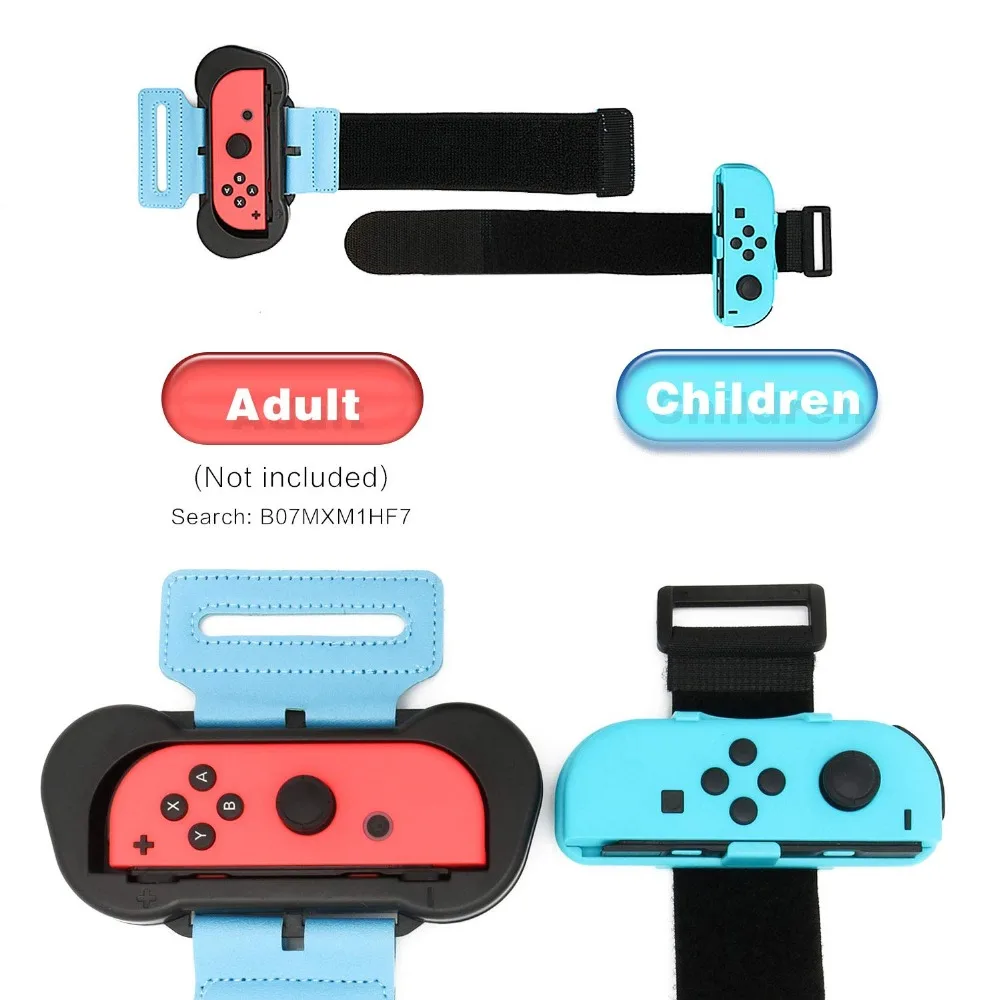 Just Dance  2 Pack, Dance Band Wrist band for Nintendo Switch, Adjustable Hook Loop Elastic Strap for Joy Cons Controller