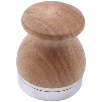 

304 Stainless Steel Coffee Tamper Dispenser Wooden Handle Espresso 5M Coffee Machine Powder Hammer