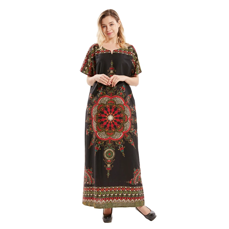 Африканский принт свободные макси осень зима Дашики Vestidos африканские Дашики платья для женщин