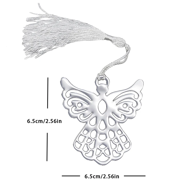 Святой ангел-хранитель сплав Закладка кисточки стационарный крестины свадебный подарок(Цвет: серебро) SL
