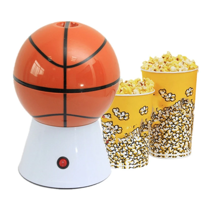 Электрический попкорн Поппер машина бытовой баскетбольной формы попкорн машина попкорн DIY Кукуруза Поппер детский подарок домашняя часть
