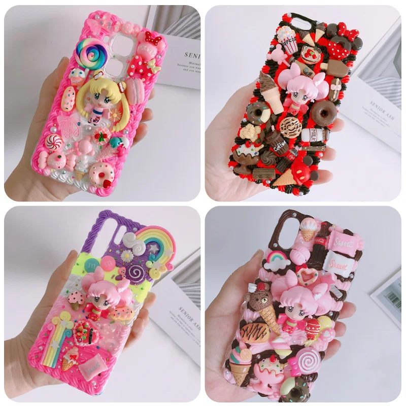 Чехол для iPhone 11pro max DIY 3D чехол Sailor Chibi Moon телефона iP 7/8 plus кремовый ручной работы 6/6s +