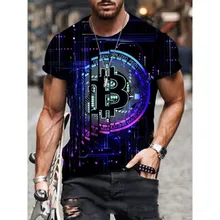 

Bitcoin 3D Printed Graphic T-shirt Men's Children's Street Fashion Interesting O-neck Short Sleeve Oversized T-shirt Top 2021