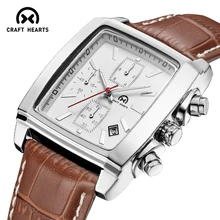 CRAFT serca mężczyźni oryginalny zegarek marki luksusowe zegarki kwarcowe prawdziwej skóry wodoodporny zegarek na rękę zegar mężczyzna Relogio Masculino tanie tanio CRAFT HEARTS 20 5cm Moda casual QUARTZ 3Bar Klamra CN (pochodzenie) ALLOY 11mm Hardlex Kwarcowe Zegarki Na Rękę Nie pakiet
