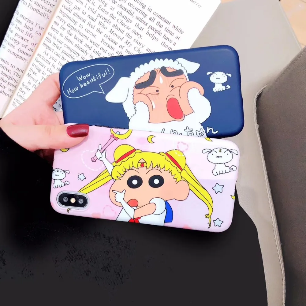

NEW Cartoon Nowara Shinnosuke Crayon Shinchan Soft Case for iPhone 6 6Plus 6s 6sPlus 7 7Plus 8 8Plus X XS XR XS Max phone cover