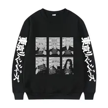 Japão anime tóquio vingadores mikey draken impressão pulôver homens mulheres moda harajuku pullovers homem da ue streetwear moletom