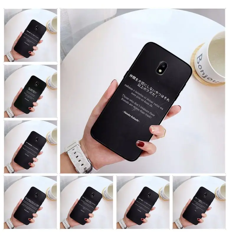 Мягкий силиконовый чехол из ТПУ с японскими фразами от Tokyo Ghoul для Samsung J200 J2 pro J4 J5 J6