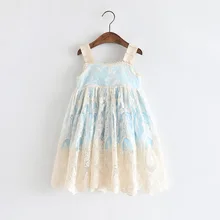 Платья для девочек; детская одежда; милые кружевные платья принцессы для девочек; костюм для детей 3-7 лет