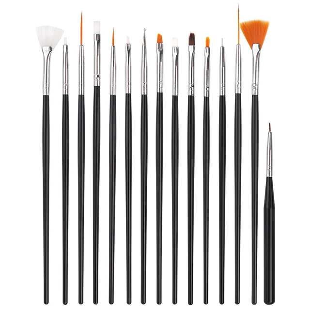 Nail Art Brush Acrylic Nail Polish Brush Kit UV Gel Nail Polish Paint Brushes Drawing Nail Pen Manicure Clean Brush Tools smt247