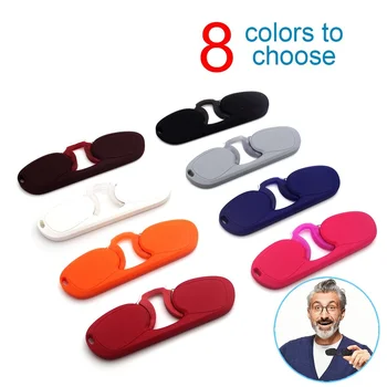 Clip Nose Mini Reading Glasses Men Women Readers Glasses Prescription Glasses Without Sideburns Pince-nez1.0+1.5+2.0+2.5+3.0+3.5