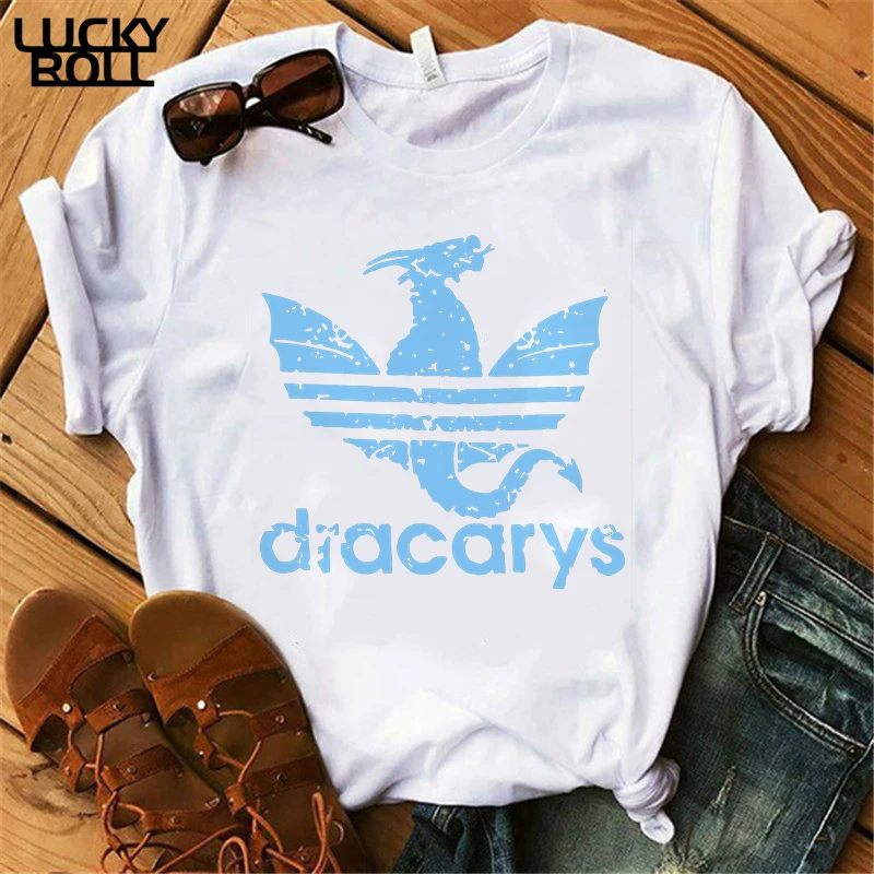 Dracarys Футболка женская мама дракона топы футболки в стиле Харадзюку khaleesi Camisetas dadragon Dragon Got женская летняя одежда