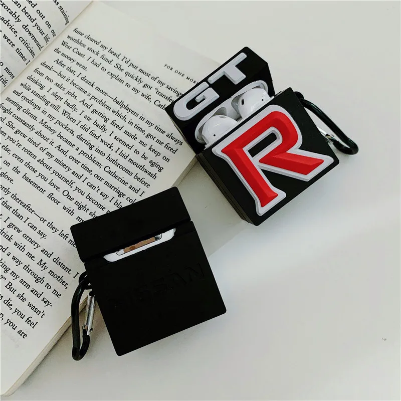 3D крутые GT-R Nismo спортивные автомобильные Логотипы корпусы гарнитурные для Apple Airpods 1/2 силиконовые защитные чехлы для наушников Аксессуары