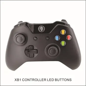 

DIY 5Pcs ABXY Replacement Buttons Caps Analog Thumb Skull Ghost Stick Grip with 6 LED Light for XboxOne Game Controller Gamepad