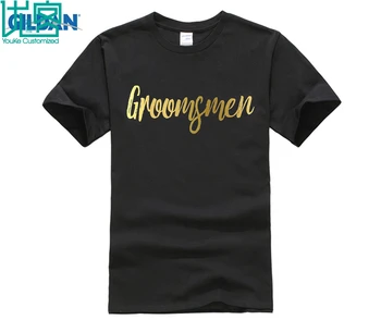 

Groomsmen Shirt Gold Foil Wedding Party Bride Groom