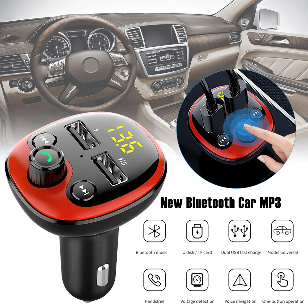 Автомобильный Bluetooth fm-передатчик с двумя 3.1A usb зарядными портами Hands-Free Автомобильное зарядное устройство радио приемник mp3-плеер