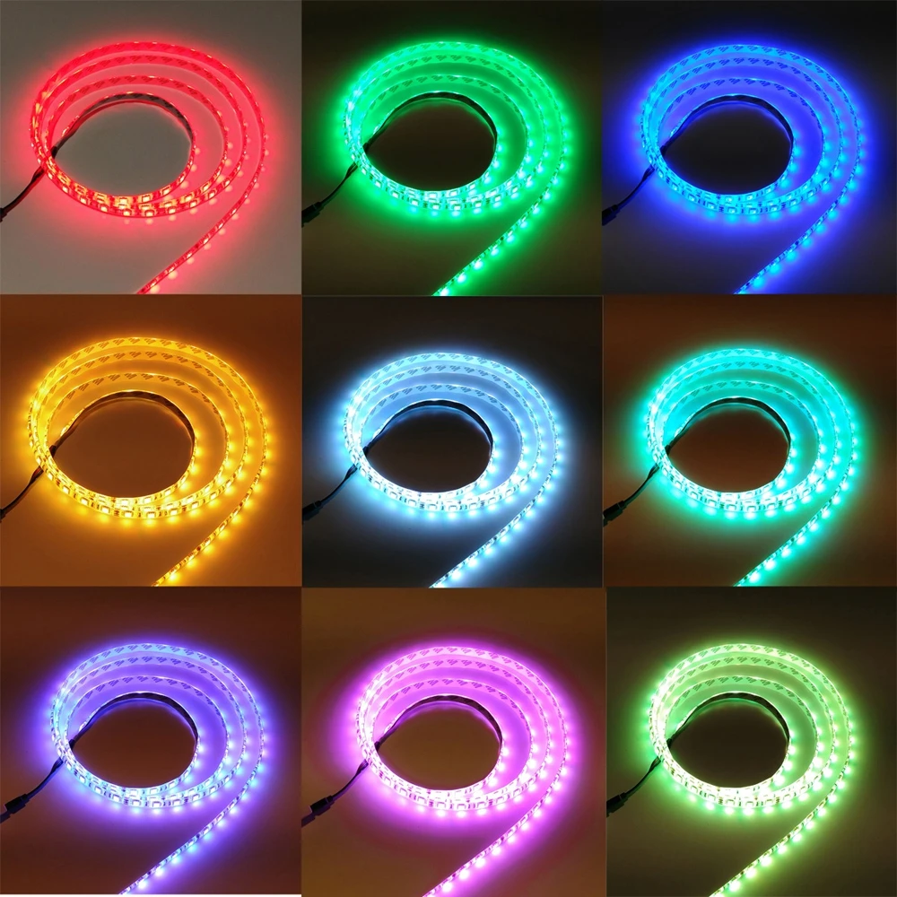 

DC 5V Lighting Strings 15-30W 5050 100 / 200CM USB Waterproof RGB LED Light Strip with 17 Key IR Controller for Christmas party