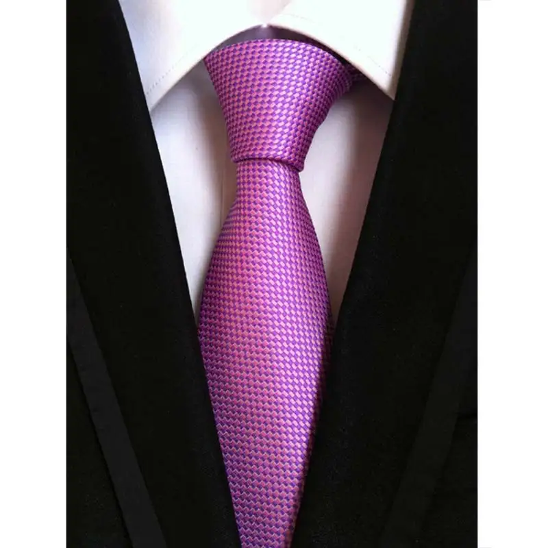 63Color Men's Ties Silk Neck Ties 8cm Jacquard Stripes Solid Dot Classic Necktie For Men Formal Business Wedding Party Gift - Цвет: YU-G40