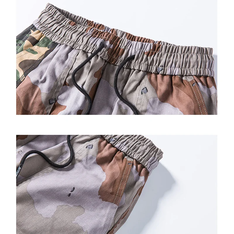 Брюки-карго в стиле хип-хоп камуфляжные цветные мужские брюки в стиле Харадзюку джоггеры уличная одежда с карманами Ретро камуфляжные шаровары мешковатые брюки