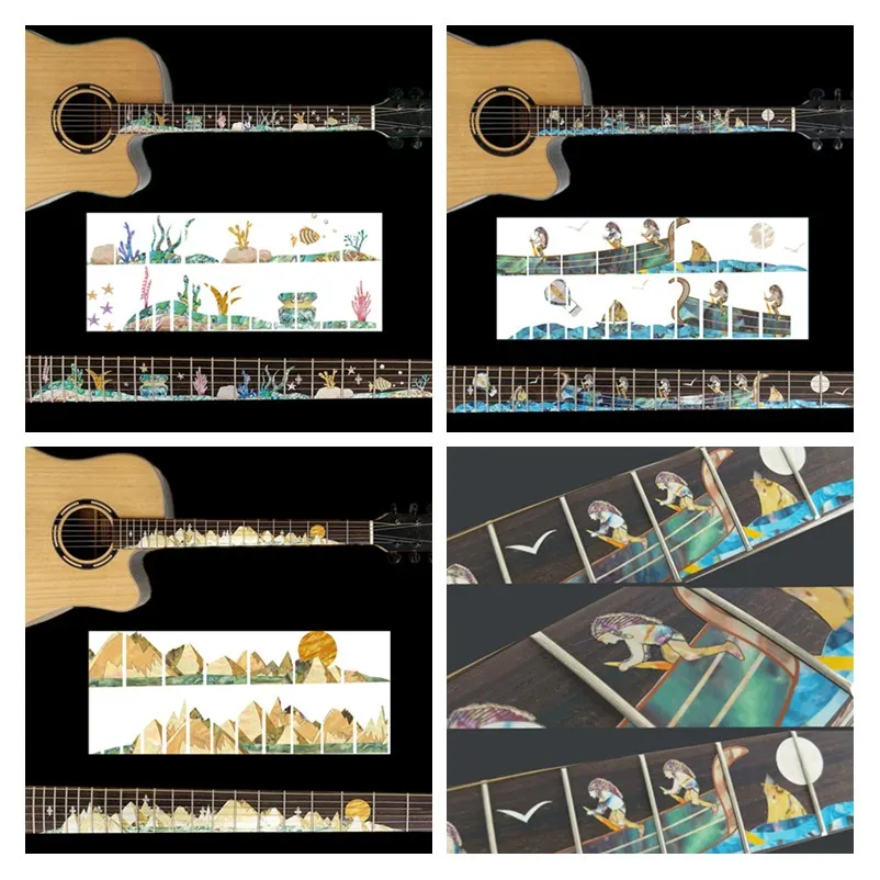 28 gaya cross inlay decals stiker fretboard untuk gitar akustik - Alat muzik - Foto 3