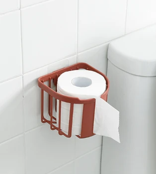 

Non-marking Wall-mounted Storage Rack, Bathroom Tissue Storage and Finishing Rack, Multi-function Drain Wall Rack