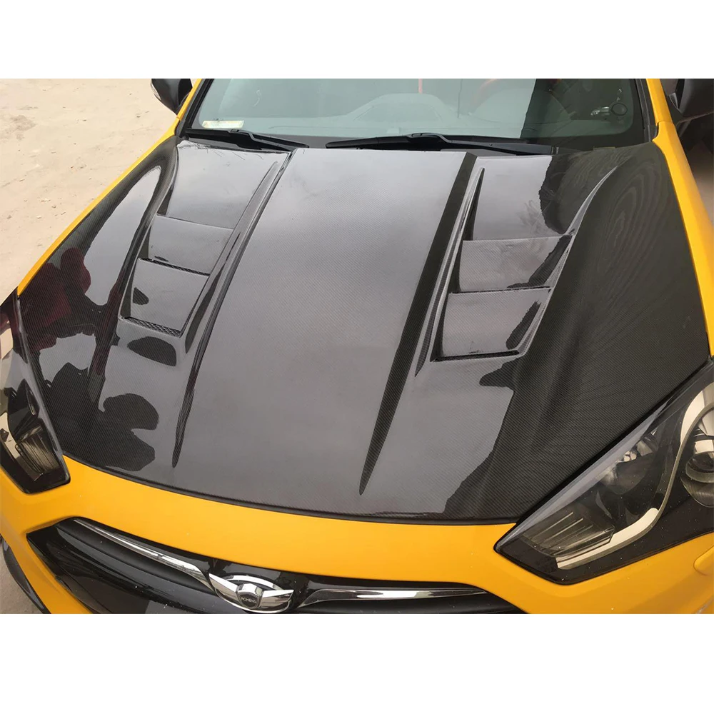 Olotdi Factory Car Tuning Real Carbon Fiber Car Hood Cover For Genesis Coupe 20092011