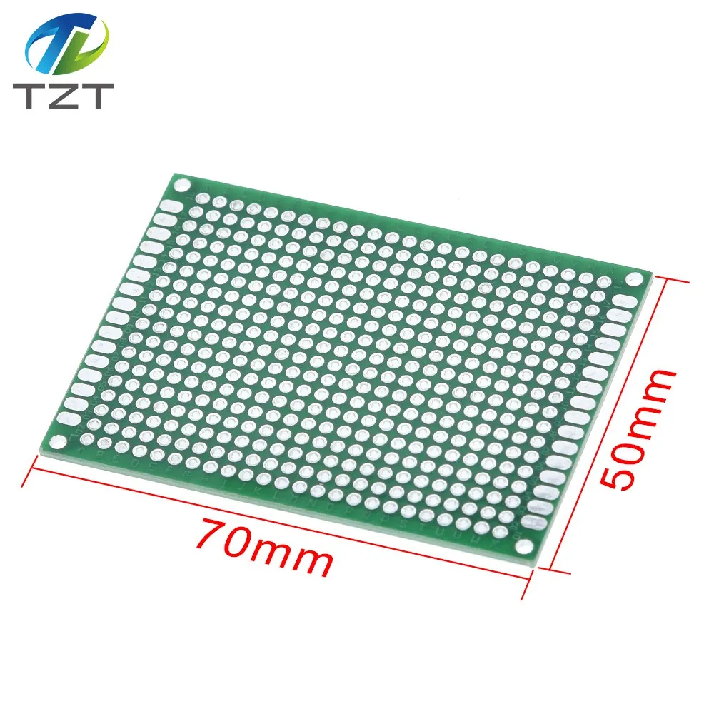 10 шт. двухсторонний Прототип PCB Луженая универсальная доска 5x7 5*7 см зеленый