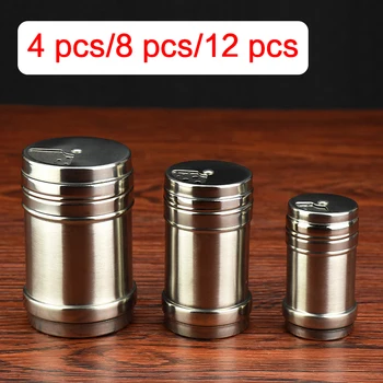 

12 pcs stainless steel seasoning pot set seasoning box pot barbecue pot black pepper bottle restaurant standard seasoning bottle