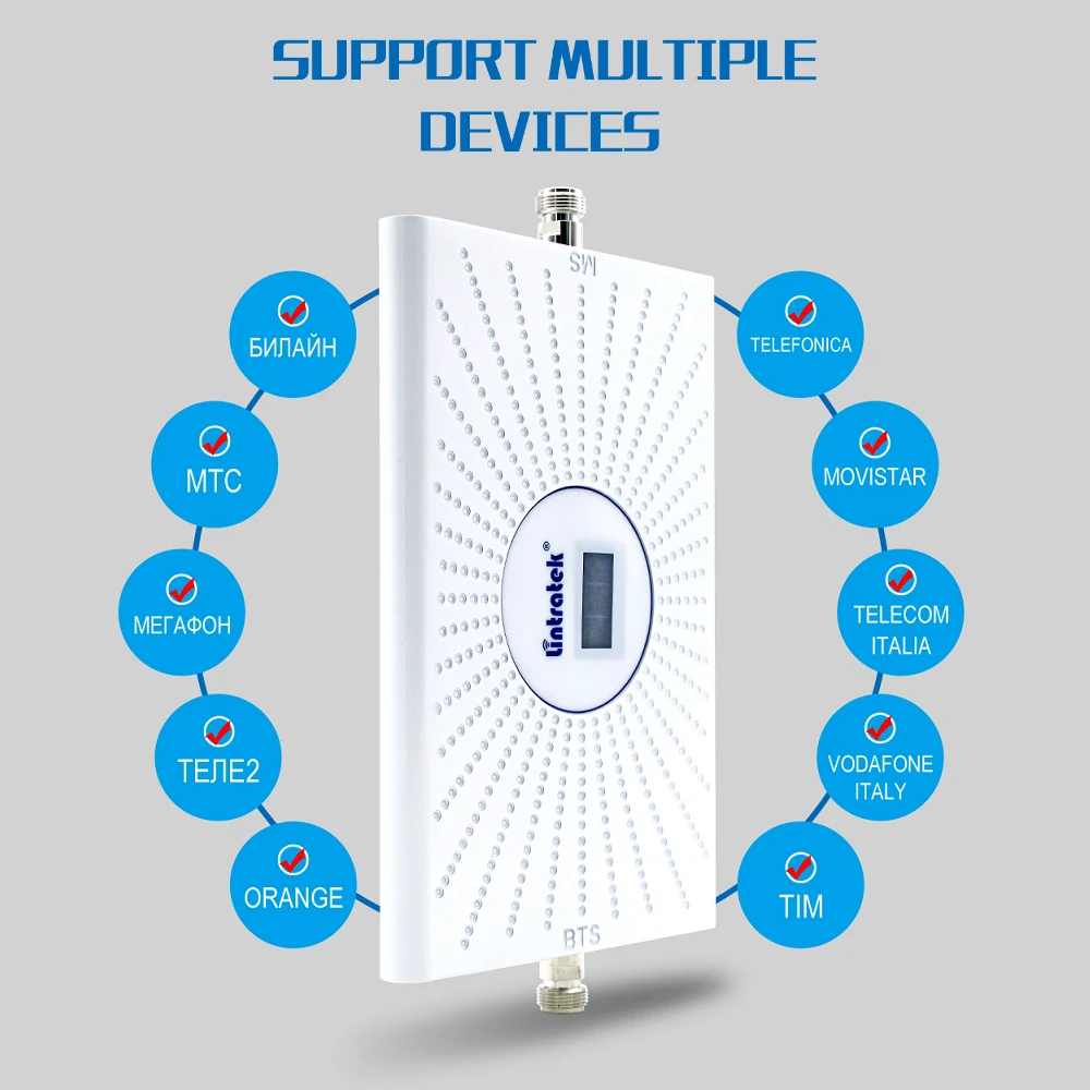 Lintratek 70dB tri band booster gsm 900mhz dcs lte