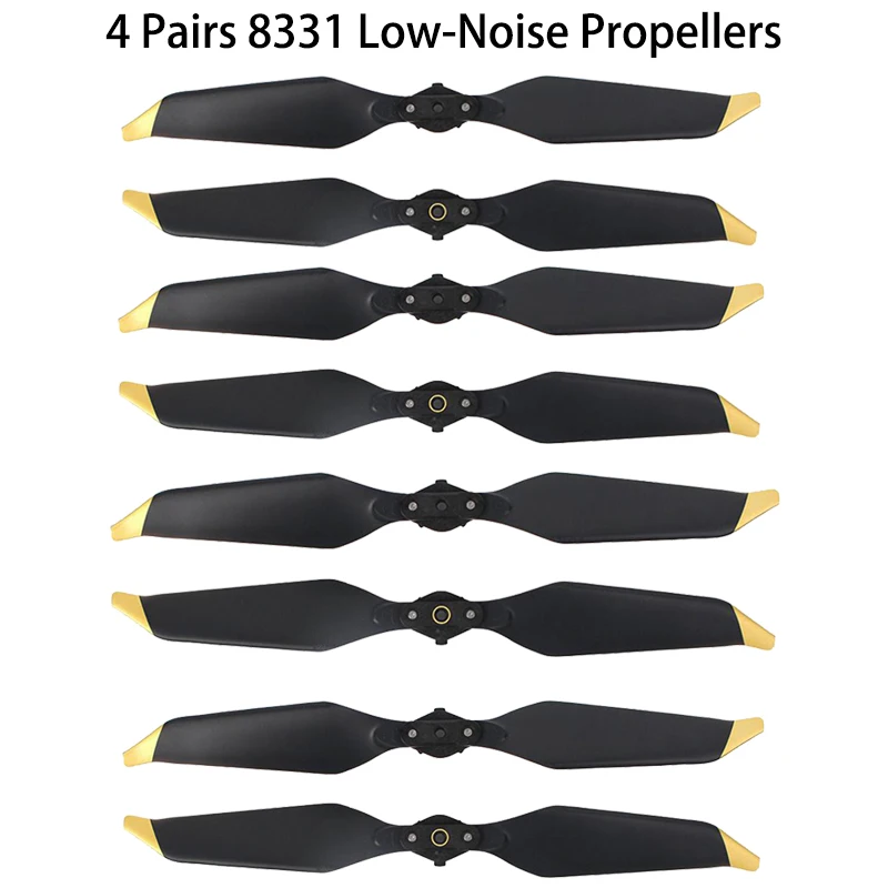 2 Pairs DJI Mavic Pro Propeller 8331 Low Noise Quick Release Carbon Fiber 