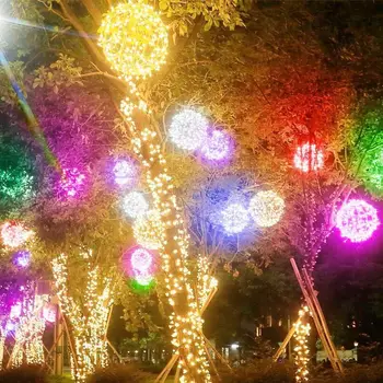 

New garden decoration rattan ball LED lamp string outdoor festival decorative lamp