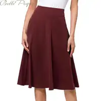 Belle Poque Высокая талия элегантная женская юбка в складки юбка 2019 модная Уличная Повседневная Женская юбка в клетку с бантом