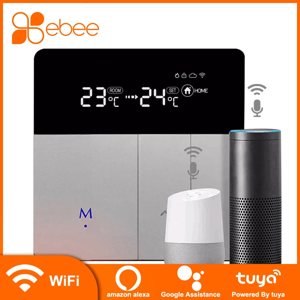 

EBEE Smart WiFi Wireless Thermostat Temperature Controller for Electric Heating Works with Google Home Alexa