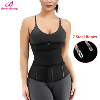 

Lover-Beauty Plus Size Waist Trainer Abdominal Slimming Belt Compression Zipper Body Shaper Cincher Corset Fajas