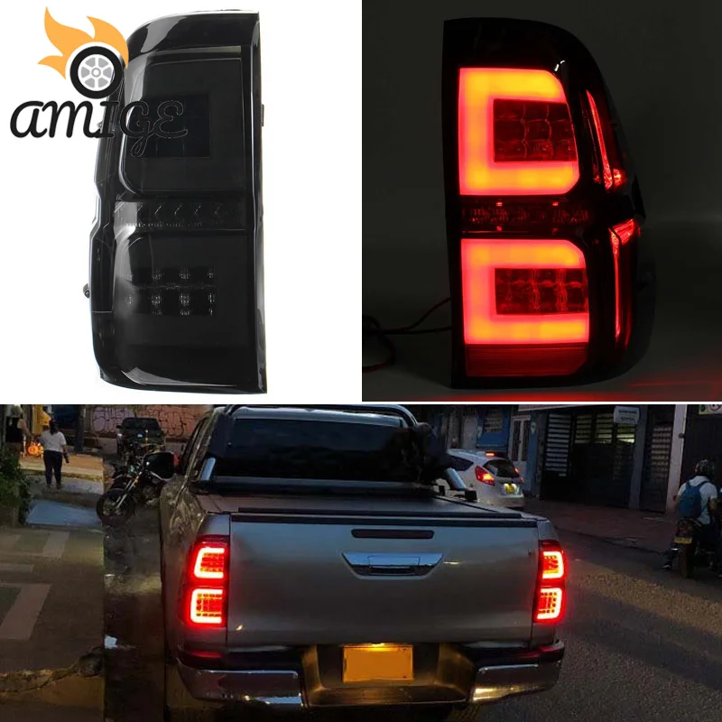 Auto Led Achterlichten Achter Mistlampen Voor Toyota Hilux Revo 2015 2016 2017 2018 2019 Achterlicht Back Lamp Brake licht Reflector Auto Led Achterlichten Achter Mistlampen Voor Toyota Hilux Revo 2015 2016 2017 2018 2019 Achterlicht Back Lamp Brake licht Reflector