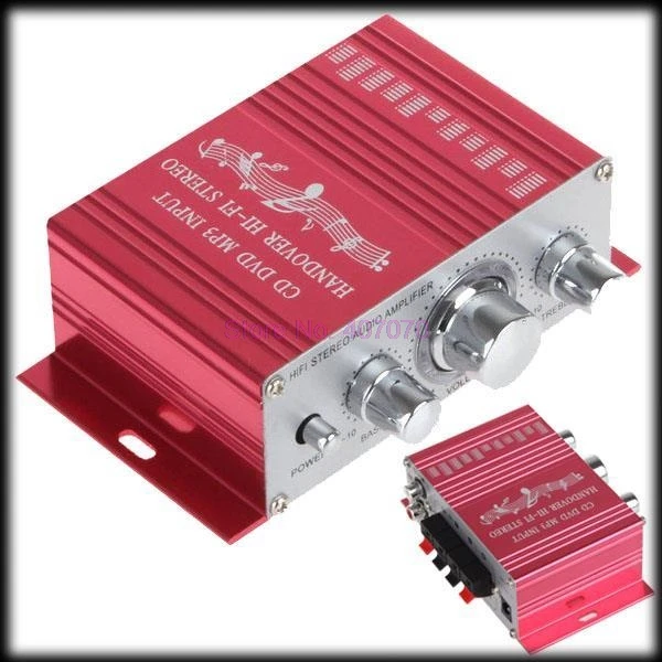 От DHL или Fedex 200 шт. 12 В HiFi Super Bass Stereo Audio Автомобильный усилитель/автомобильный