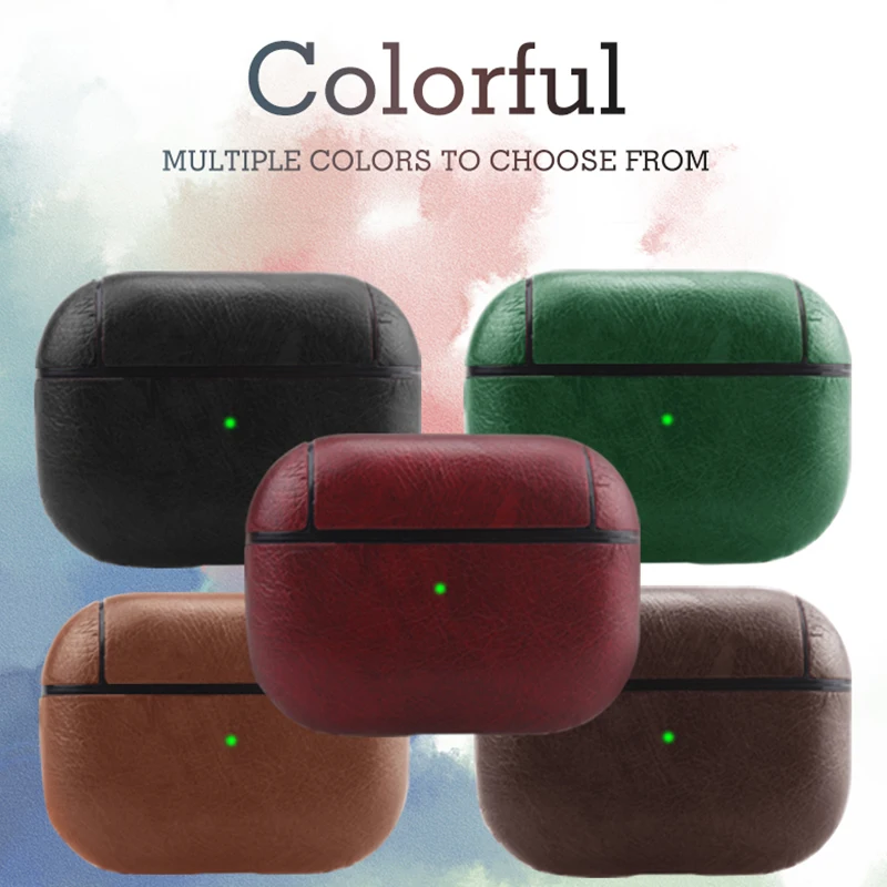 

Leather Earphone Case Shell for Airpods Pro Case Fashion Cover for Apple Air Pods Pro 3 Headphone Case Charging Box with Hook
