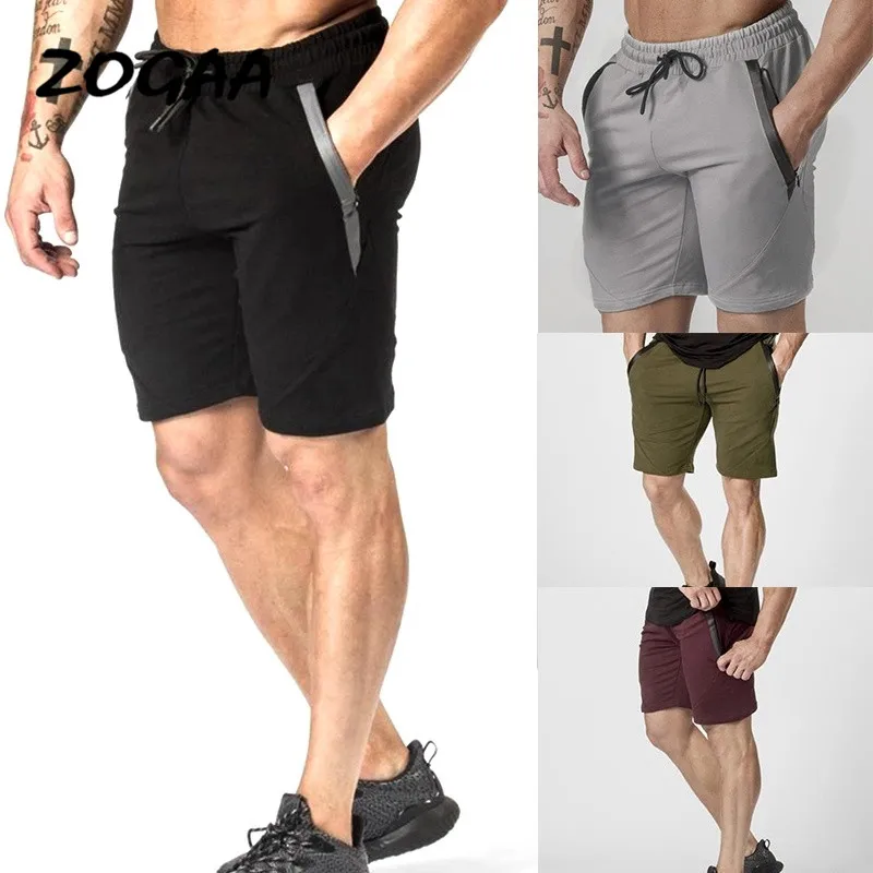 

ZOGAA Men's Summer Casual Shorts Men's Brand New Board Shorts 2020 Comfortable Solid Breathable Elastic Waist Casual Shorts