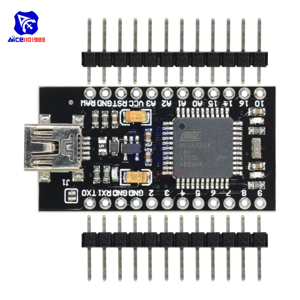 Плата микроконтроллера diymore Mini USB ATmega32U4 Pro микромодуль 5 в 16 МГц плата для Arduino Leonardo