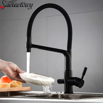 

Kitchen Faucet Chrome Kitchen Sink Faucet Brass Kitchen Tap Faucet With Filter Faucet 360 ° Rotating Sink Mixer Dual Mode