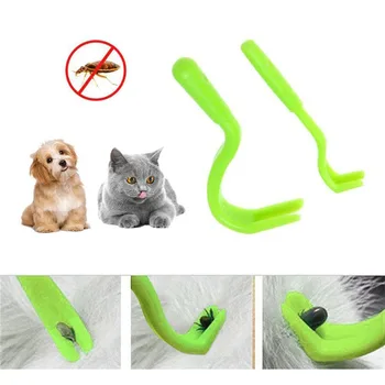 

2Pcs Pet Flea Remover Tool Plastic Tick Twist Hook Flea Remover Hook Cat Dog Pet Supplies Tick Remover