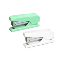 Настольный степлер мятный зеленый белый весенний степлер без варенья Настольный инструмент для сшивания с нескользящей основой для офиса школы