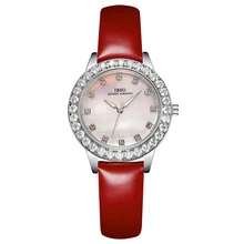 

Women Fashion Clock Dial Top Brand Luxury Red Quartz Watch High Quality Leather Wristwatch Lady Stainles Steel Waterproof Watch