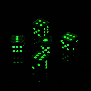 

5Pcs Metal Polyhedral Dice Noctilucent D6 Dices Set for DND RPG MTG Role Playing Board Game Accessories