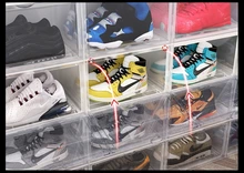 Caja de zapatos transparente de 10 piezas, organizador de estante para zapatillas de deporte, apilable, AJ & Jordan, US NJ - AliExpress Hogar y jardín