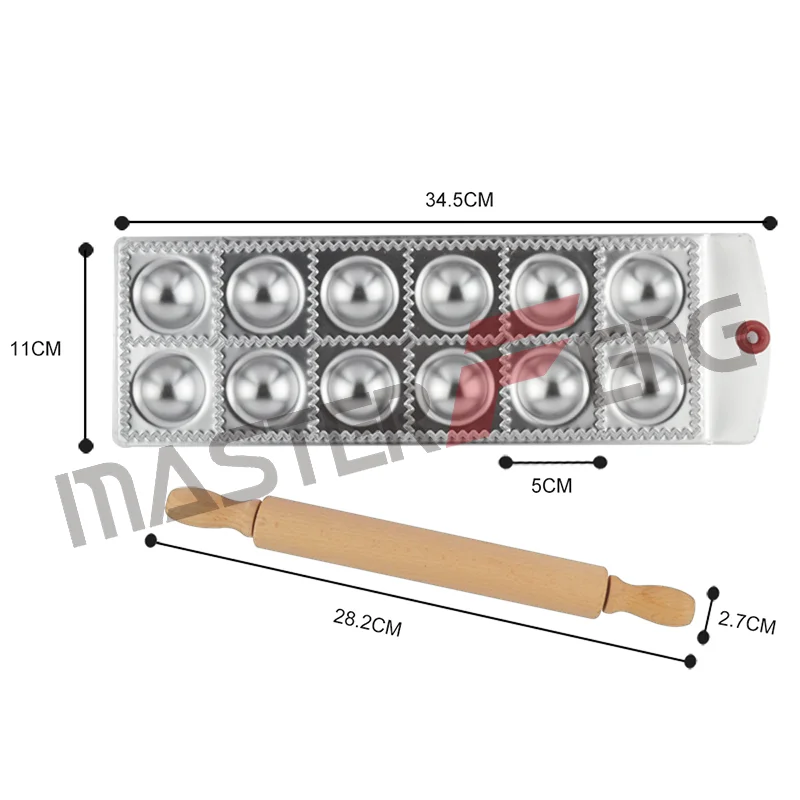 12 отверстий круглый Пельменный лоток набор с деревянной скалкой паста резак кондитерский аксессуар для приготовления равиоли тарелка для пельменей